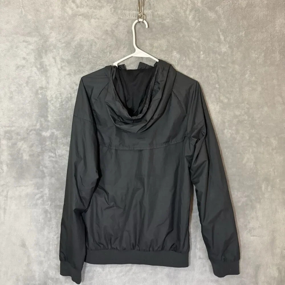 Nike Windrunner Jacket Mens S Black Full Zip Hooded Windbreaker Logo 727324